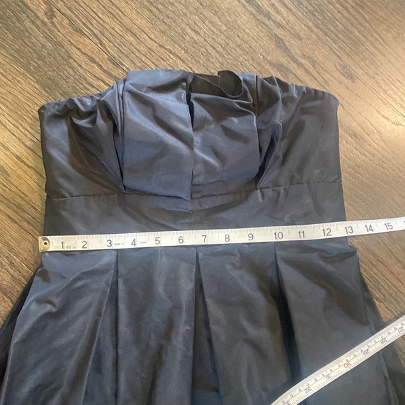 Moda International Black Dress 2 EUC Strapless Bridesmaid Prom Homecoming - Picture 3 of 7